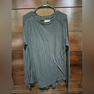 We The Free Charcoal Long Sleeve Tee-Tunic